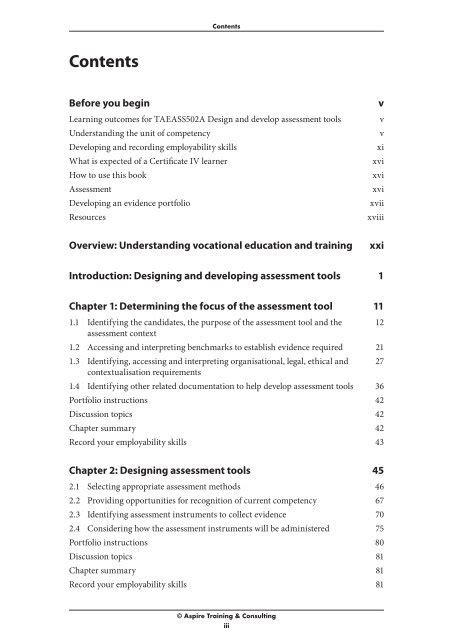 Taeass502b Design And Develop Assessment Tools