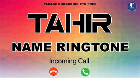 tahir ali name ringtone