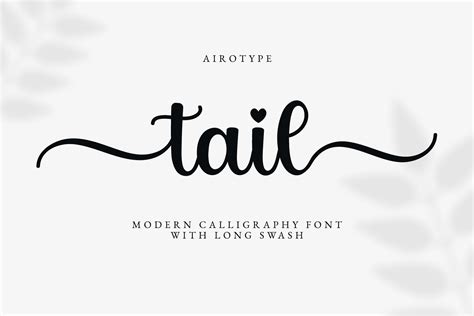 Tail Script Font