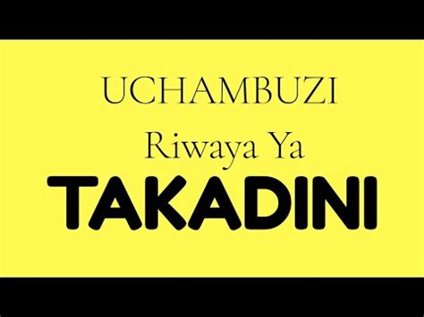 Full Download Takadini Uchambuzi 