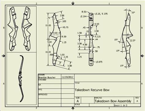 takedown recurve riser template
