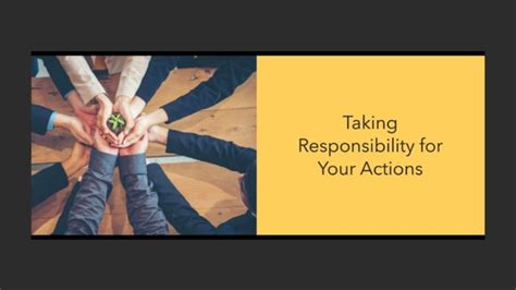Taking Accountability For Your Actions Worksheet