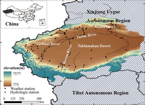 Taklamakan Desert Map