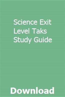 Download Taks Exit Level Science 2013 Study Guide 