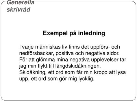tal inledningar