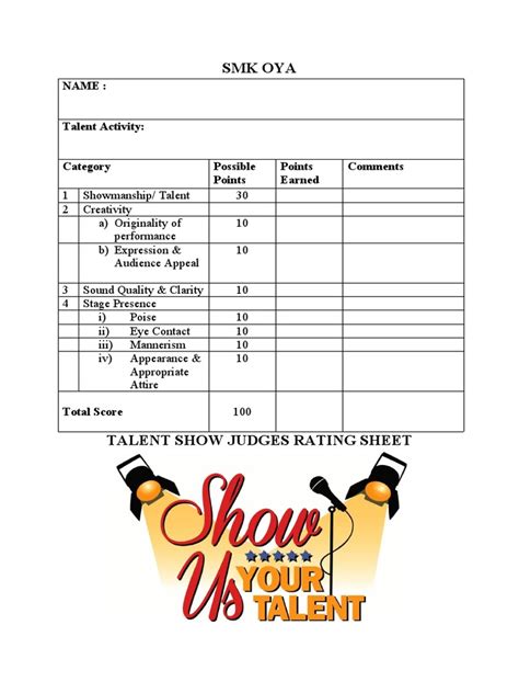 Read Online Talent Show Judging Guidelines 