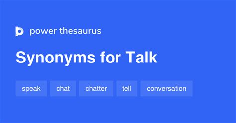 Talk Synonym