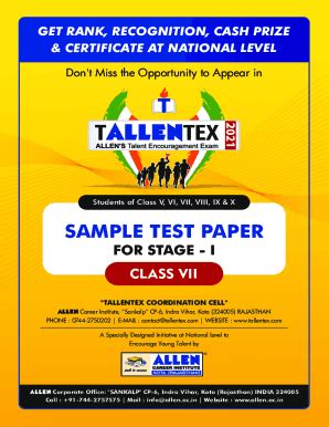 Tallentex Sample Paper