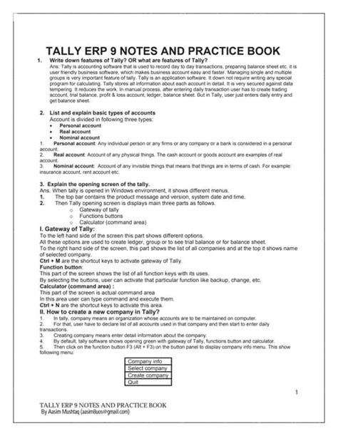 Tally Erp 9 Notes In Hindi