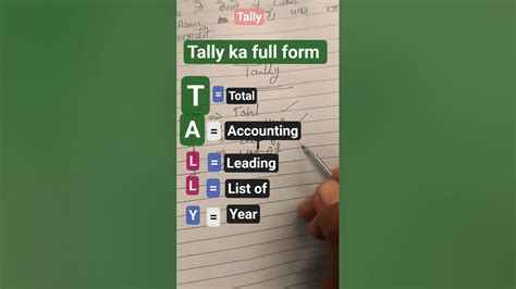 Tally Ka Full Form
