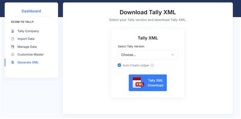 tally ledger xml file