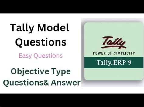 Tally Objective Type Questions With Answers
