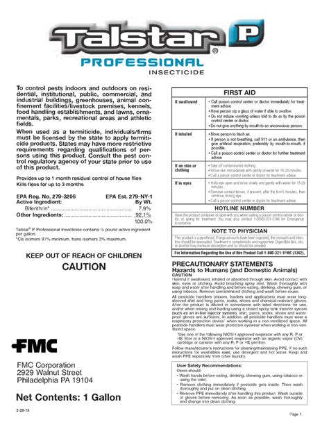 Talstar P Label