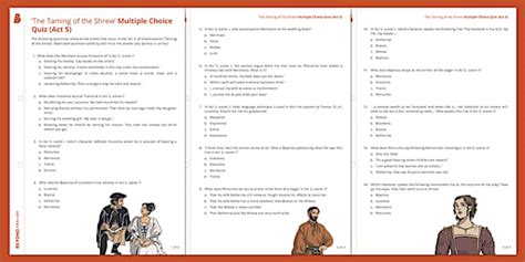 Taming Of The Shrew Multiple Choice Questions