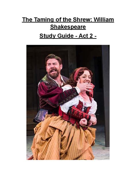 Taming Ofthe Shrew Act 2 Scene 1