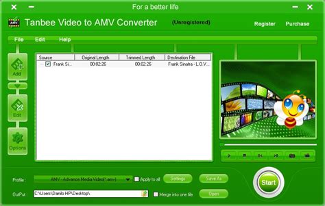 tanbee video to amv converter registration code