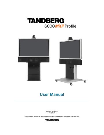 Read Online Tandberg 1700 Mxp User Guide 