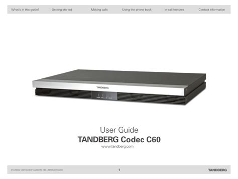 Read Tandberg C60 User Guide 