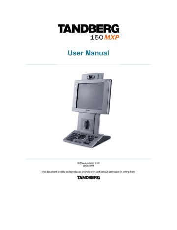 Read Tandberg Maestro User Guide 
