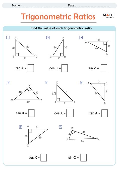 Tangent Ratio Calculater Tangent Ratio Worksheet Answer Key - Tangent Ratio Worksheet Answer Key