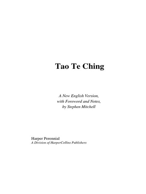 Tao Te Ching Pdf