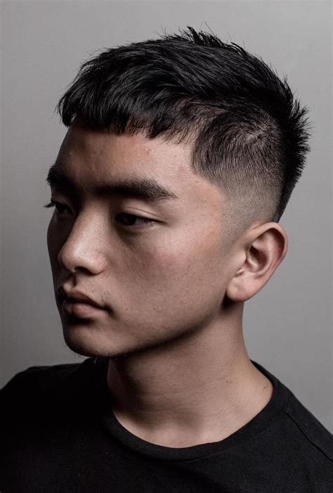 Tapered Crew Cut Asian