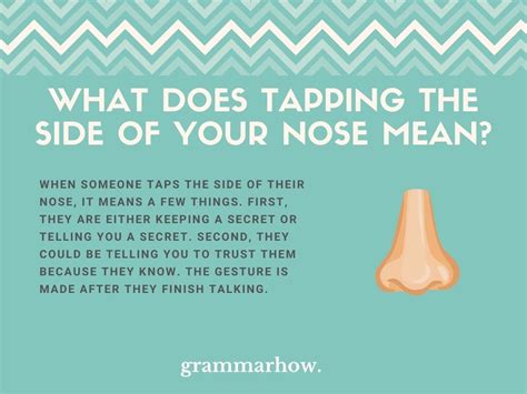 Tapping Nose Gesture Meaning