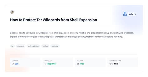 Tar Protect Wildcards From Shell