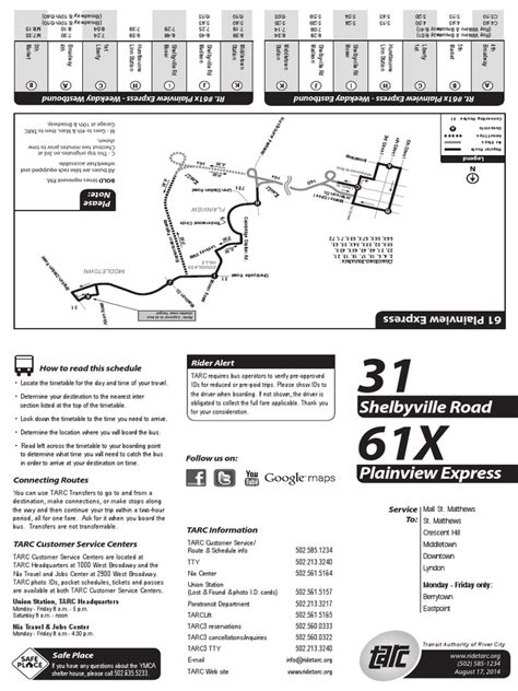 Tarc Bus Schedule