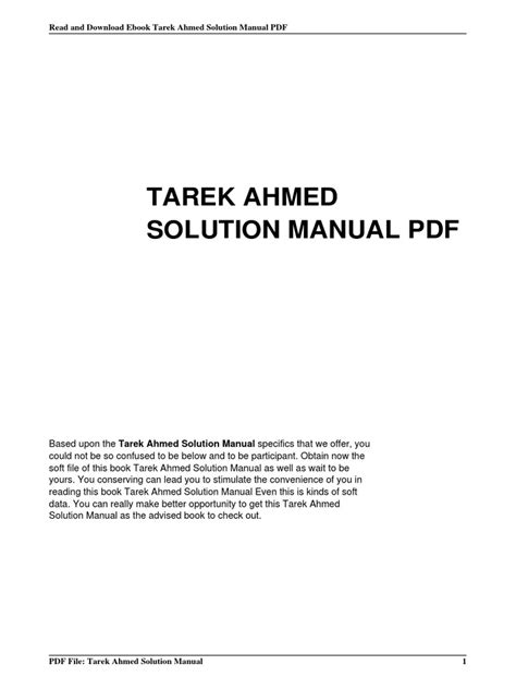 Full Download Tarek Ahmed Solution Manual 