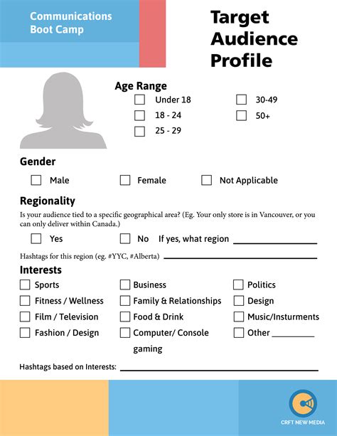 Download Target Audience Profile Template 