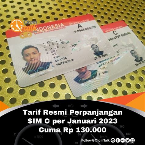 TARIF PERPANJANGAN SIM A：Tanpa Pakai Calo, Ini Biaya Bikin SIM A, B, C, D Baru Desember