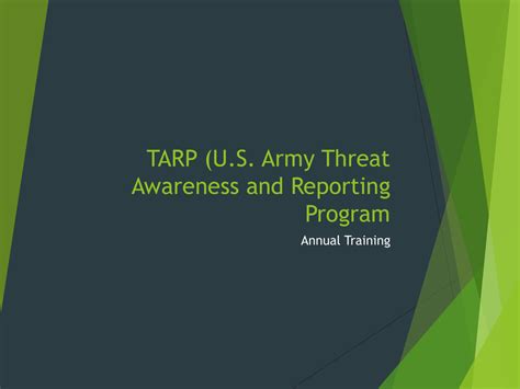 Tarp Training Army