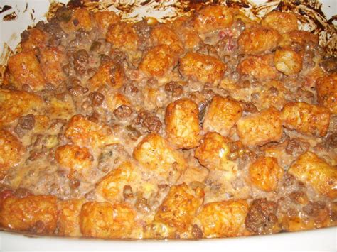 tater tot casserole with cheez whiz