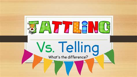 tattling vs telling powerpoint