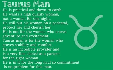 Taurus Man Personality