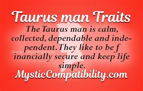 Taurus Man Traits