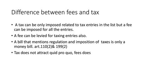 Tax And Fee Difference