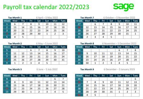 tax week calendar 2014