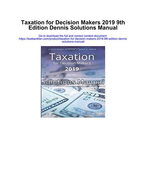 Download Taxation For Decision Makers Chapter 11 Solutions File Type Pdf 