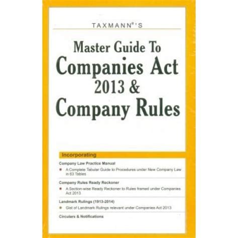 Full Download Taxmann Master Guide On Companies 