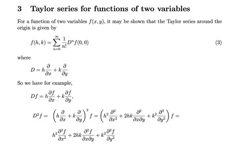 Taylor Series For Two Variables