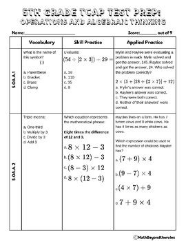 Tcap Practice Test 5th Grade