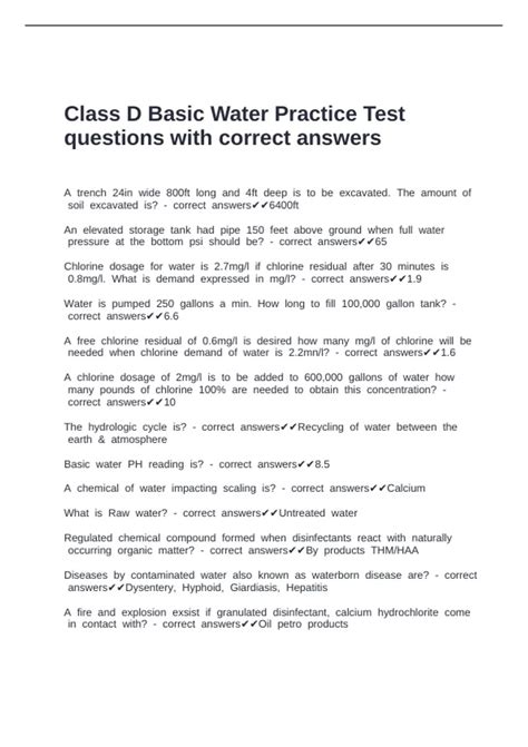 tceq class d test answer
