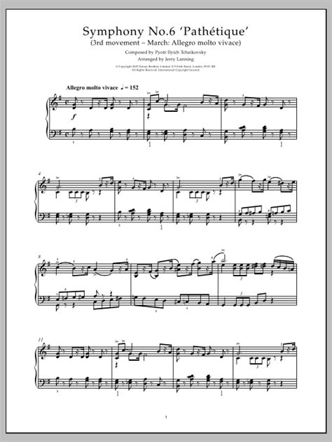 tchaikovsky pathetique 3rd movement sheet