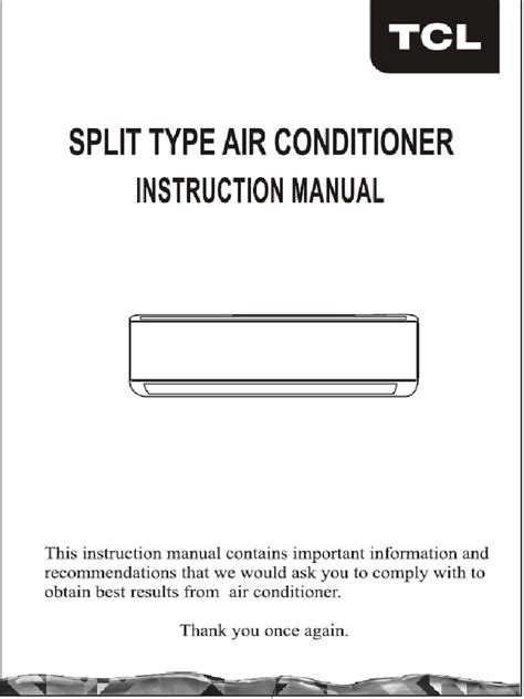 Full Download Tcl Split System Air Conditioner Manual 