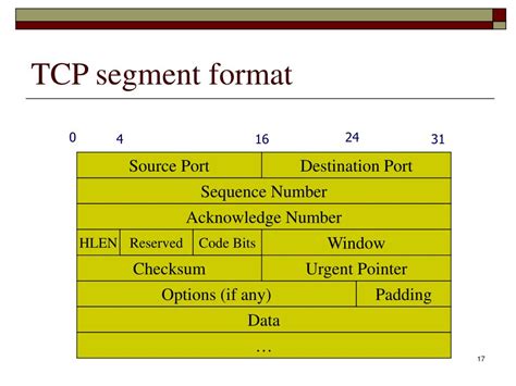 Tcp Segment Format