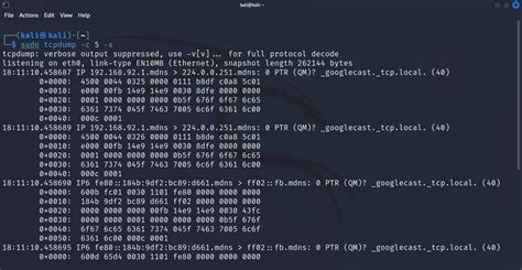 tcpdump(8): dump traffic on network - Linux man page