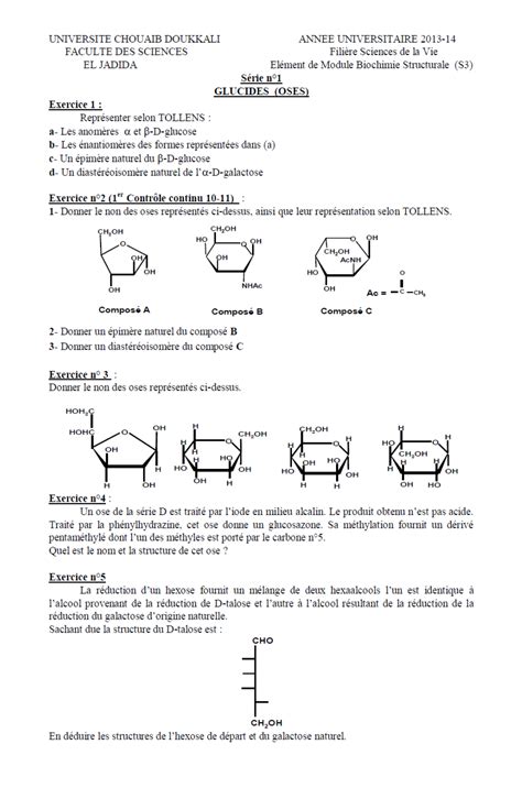 td biochimie structurale pdf