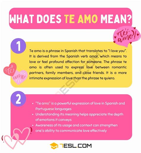 Te Amo Meaning